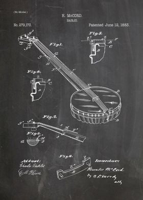 Banjo patent 1883