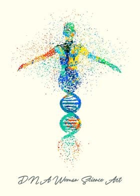 DNA Woman Science Art