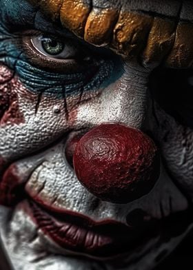 creepy horror clown