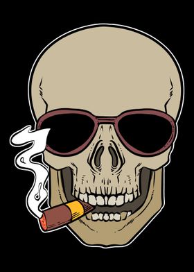 Skull Smoking Smoker Gift