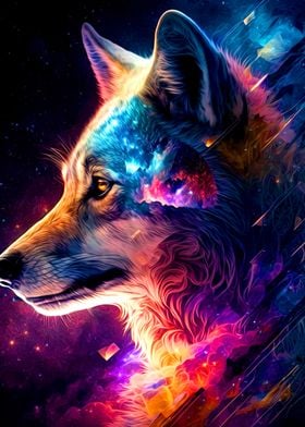 Colorful Wolf