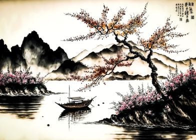 Japan Landscap Watercolor