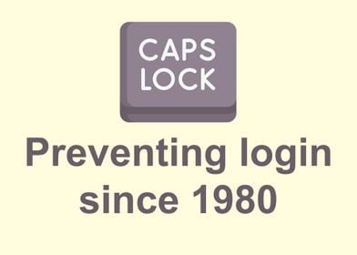 Caps Lock preventing Login