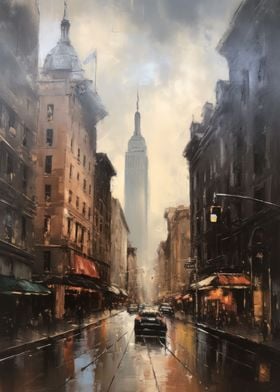 New York City USA in Oil