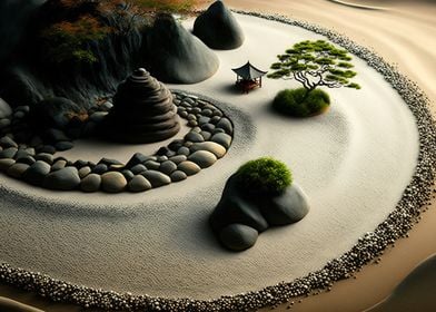 Japanese zen garden