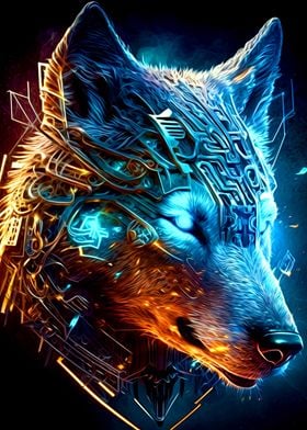 Colorful Wolf