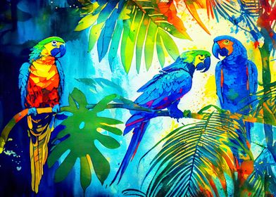 Tropical Parrots 2