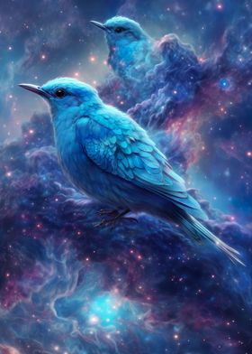 Blue Bird Galaxy Stars