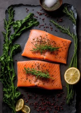 Salmon with spices