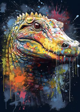 Crocodile painting