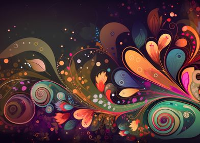 Colorful floral background