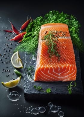 Salmon with spices