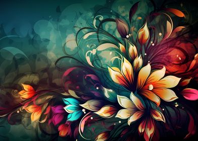 Colorful floral background