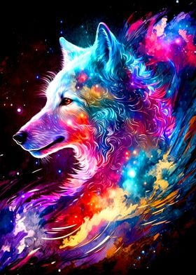 Colorful Wolf