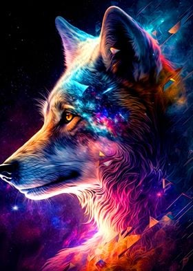 Colorful Wolf