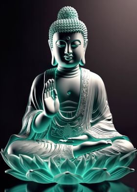 Buddha Stained Glass Zen