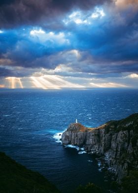 lighthouse and sea