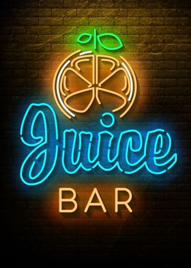 Juice Bar  Neon food sign