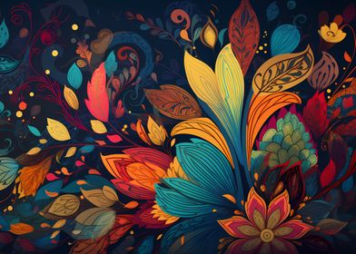 Colorful floral background