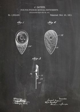 guitar pick patent 1911