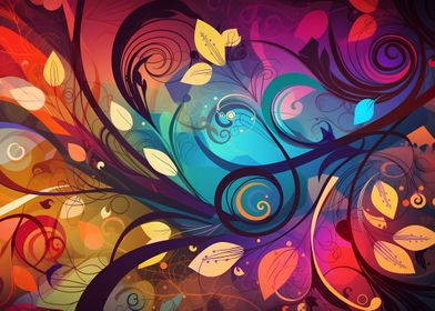 Colorful floral background