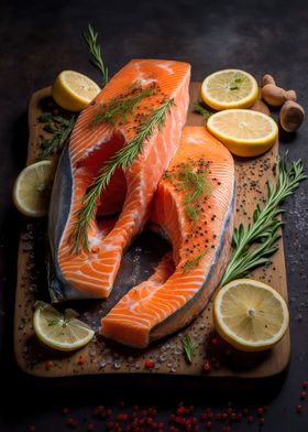 Salmon with spices