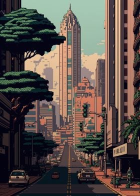 Sao Paulo Pixel art