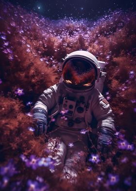 Purple Cosmos Astronaut