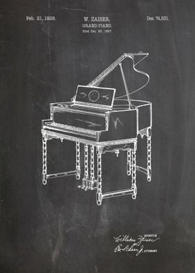 Piano patent 1928