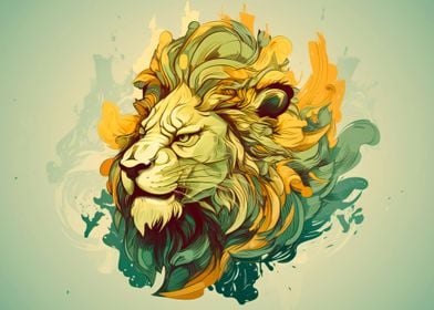 Cartoon style lion