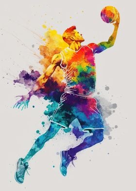 Basketball colorful