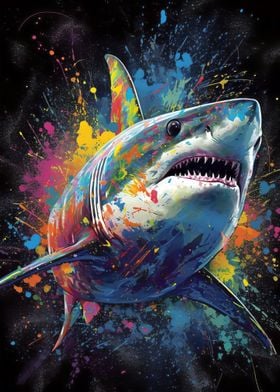 Shark painting