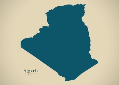 Algeria DZ modern map