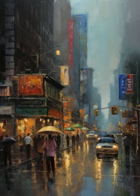 New York City USA in Oil