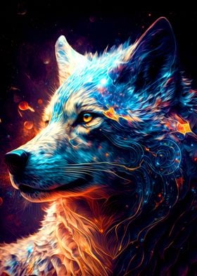 Colorful Wolf