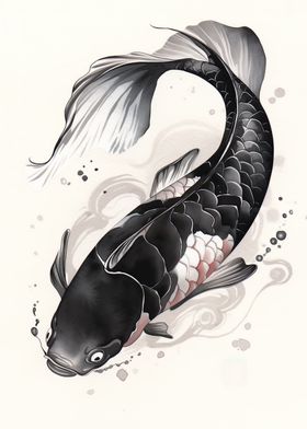 Vintage Japanese Koi Fish