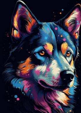 Husky Colorful