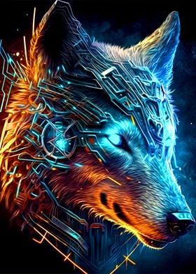 Colorful Wolf