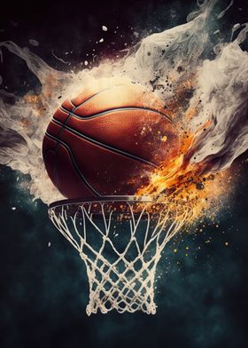 Basketball colorful