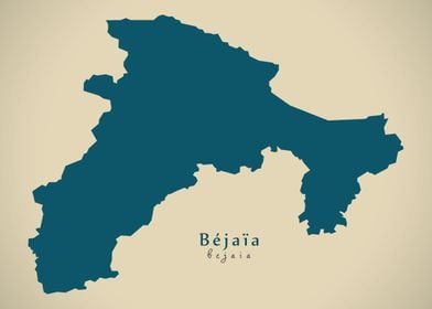 Bejaia province map