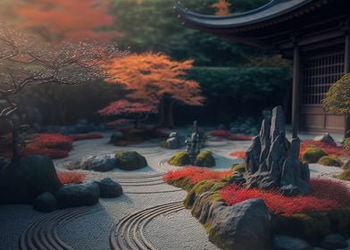 Japanese zen garden