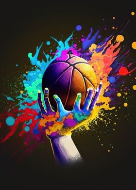 Basketball colorful