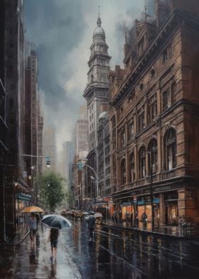 New York City USA in Oil