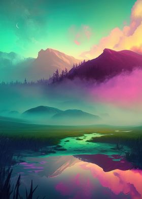 Colorful Fantasy Landscape