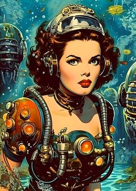 Retro Steampunk Mermaid