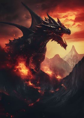 fire dragon volcanic 