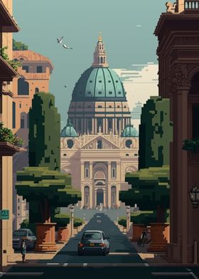 Vatican Pixel art