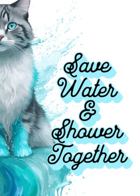 Cute Cat Funny Bath Quote