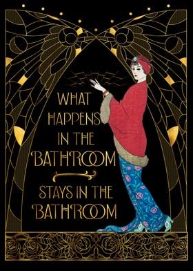 Art Deco Funny Bathroom