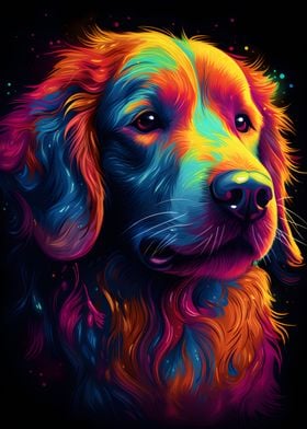 Labrador in colorful art